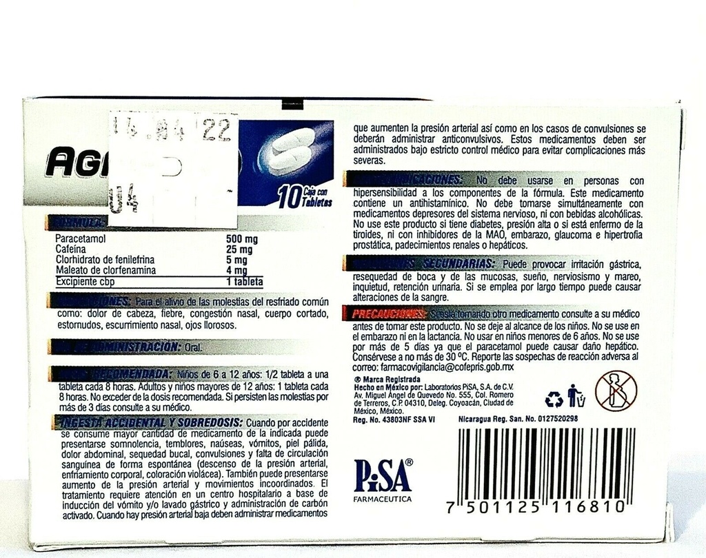 Agrifen Antigripal 10 Tabs