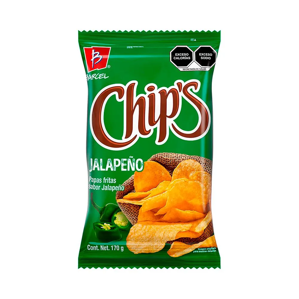 [604038] Papas Chips Jalapeño 170g