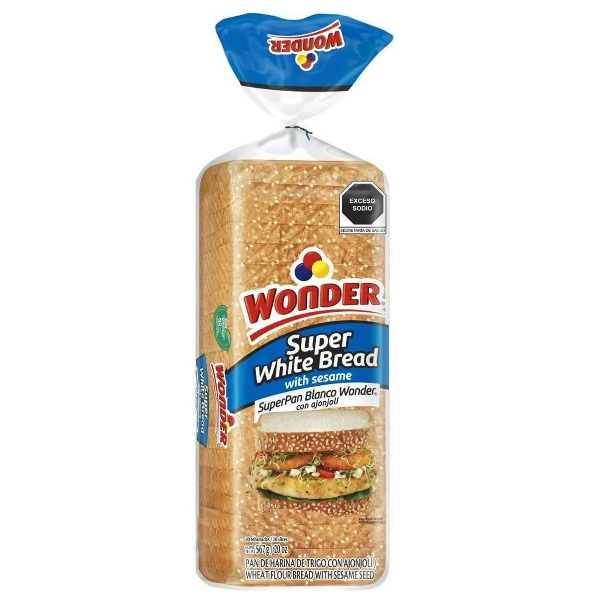 [631010] Pan Blanco Ajonjoli Wonder 567g