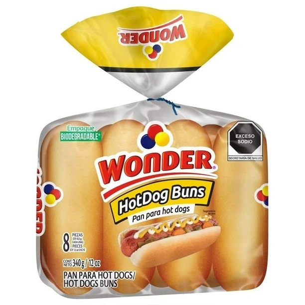 [631015] Pan Hotdog Buns Wonder 340g