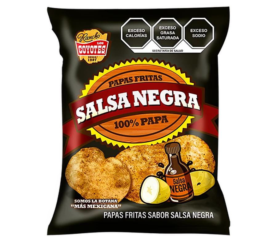 Papas Salsa Negra Los Coyotes 55g